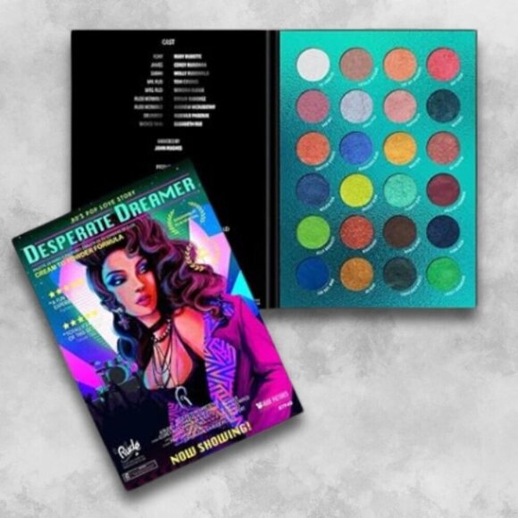 Rude Desperate Dreamer 24 Eyeshadow Palette Cream Shimmer Glow Long-Lasting BNIB - Picture 2 of 5